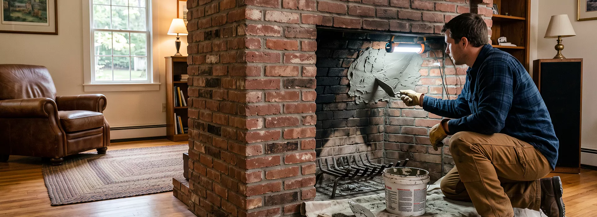 Fireplace Smoke Chamber Repair in Marlboro