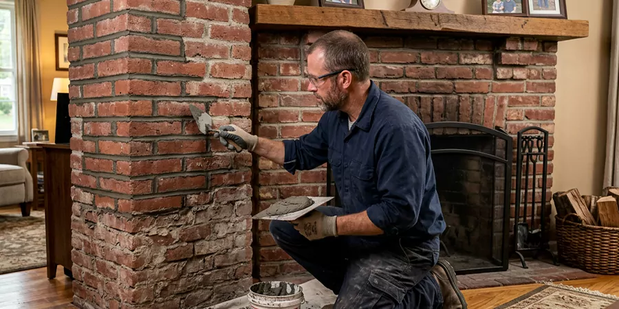 Repointing Brick Fireplace Marlboro