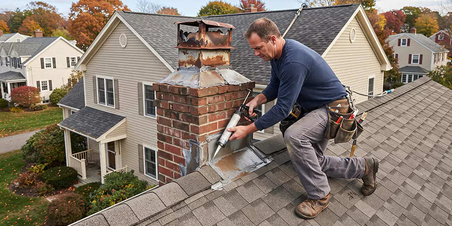 Chimney Chase Flashing Repair Marlboro