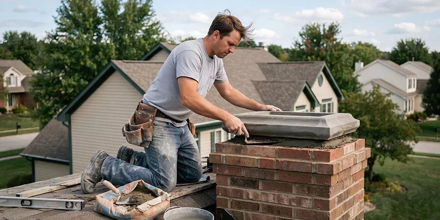 Stone Chimney Crown Installation Marlboro
