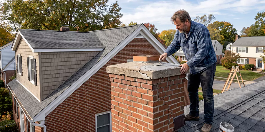 Brick Chimney Crown Repair Marlboro