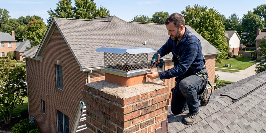 Masonry Chimney Spark Arrestor Installation Marlboro