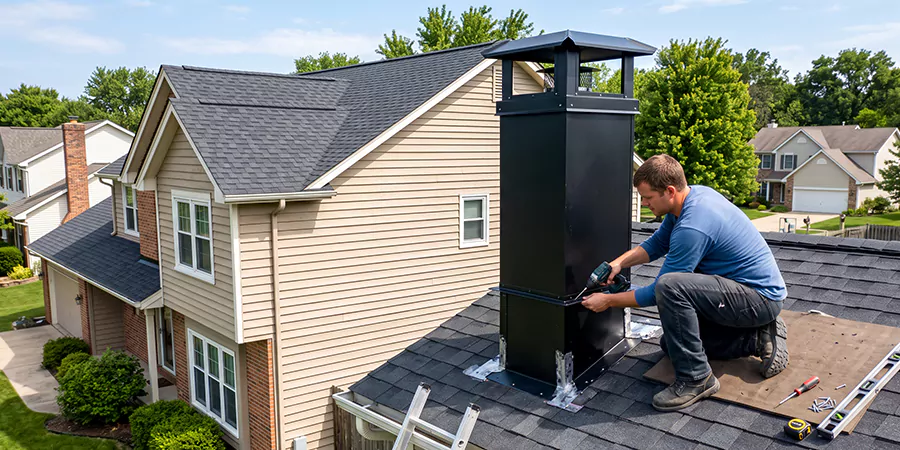 Prefab Chimney Chase Installation Marlboro
